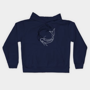 Koi Fish Line Art Collection Kids Hoodie